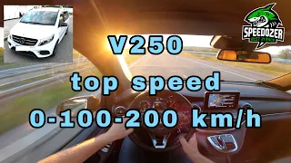 2018 MERCEDES V250d POV DRIVE TOP SPEED GERMAN AUTOBAHN 0-100-200km/h V CLASS