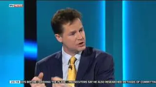 Leaders' Debate - Clegg And Cameron Collide