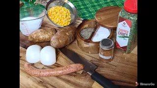 Sausage, Corn, Potato Soup