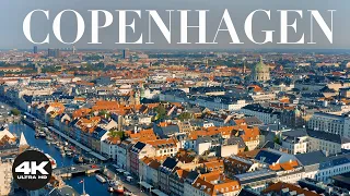 FLYING OVER COPENAGEN, DENMARK (4K UHD) 1 Hour Ambient Drone Film + Music for beautiful relaxation.