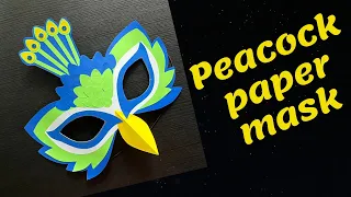 DIY Peacock paper mask | How to make a peacock mask | animal/bird paper mask ideas
