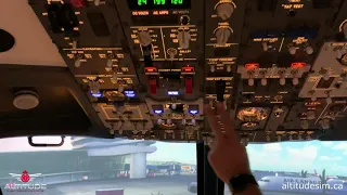 Boeing 737-800 engines start up