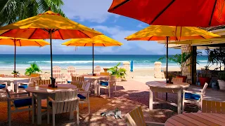 Seaside Cafe Ambience - Bossa Nova Music, Smooth Jazz BGM, Ocean Wave Sound for Study & relax