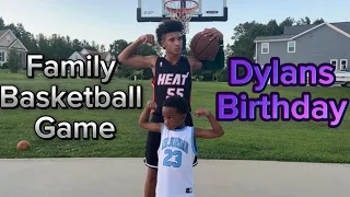 Family basketball game. 2023 #basketball #dunk #birthday