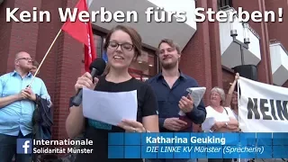 Münster: "Kein Werben fürs Sterben!" - Rede Katharina Geuking (Sprecherin DIE LINKE KV Münster)