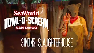 NEW! Simon's Slaughterhouse Haunted House at Howl-O-Scream SeaWorld San Diego