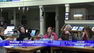 Mettawee School Board Meeting January 13, 2020