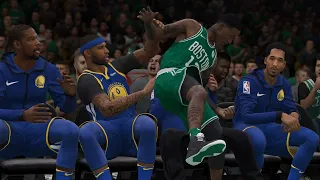 NBA LIVE 19 PS4 PRO - Golden State Warriors vs Boston Celtics - Full Game 2K Cam Baseline - HD