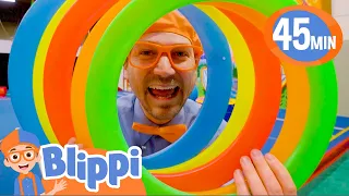 Blippi Learns Tricks at the Circus Center! | BEST OF BLIPPI TOYS | Educational Videos for Kids