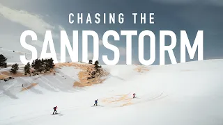 Skiing during a Sandstorm in the Mountains - Val d'Arán Baqueira Pyrenees Ski Touring