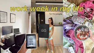 work week in my life: getting organized, 100th spin class, affordable swim, nuuly try-on, date night