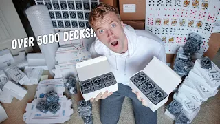 THE FIRST UNBOXING OF RISE PLAYING CARDS + SHIPPING OUT 5000 DECKS!!