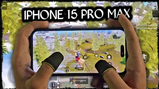 IPHONE 15 PRO MAX 😱 PUBG MOBILE 4-FINGERS CLAW HANDCAM