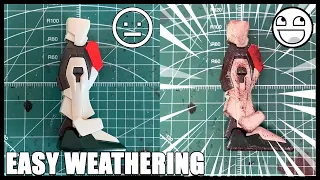 Easy Gunpla Tutorial -  How to Weather w/ Dry Brush and Chipping Effects (Sponge)