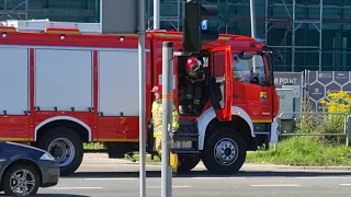 Pożar samochodu Katowice Korfantego Eksplozja