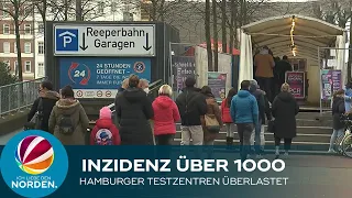 Inzidenz über 1.000: Situation an Hamburger Corona-Testzentren kritisch