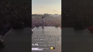 Polo G paid a tribute to Juice WRLD in Sweden!🇸🇪