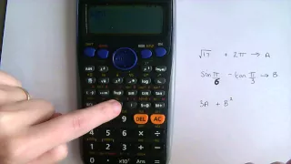 Storing values into the memory of a casio calculator