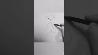 Teddy Bear Drawing Very Easy #shorts #youtubeshorts #shortsvideo