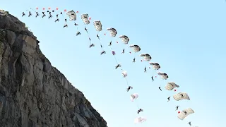 Slums jumps Dirtbike off 200ft tall Cliff!!