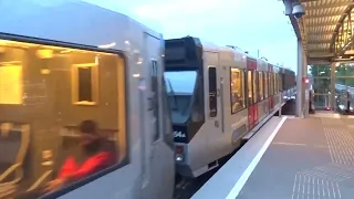 Amsterdam Netherlands: Nederlandse Spoorwegen (NS) And Amsterdam Transit Action At Metro Station