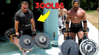 800lb Deadlifter vs Strongman, How Much Can He Carry?