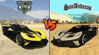 GTA 5 BUGATTI BOLIDE VS GTA SAN ANDREAS BUGATTI BOLIDE - WHICH IS BEST?