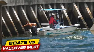 BOAT LOSES ENGINE AND ENDS UP ON THE WALL! | Boats vs Haulover Inlet