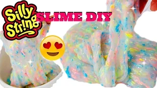 Silly String Slime (Make It Monday) Making SLIME DIY