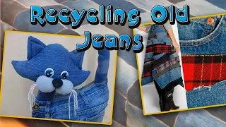 20 Old Jeans Ideas. Best Out of Waste. Old Clothes Reuse.