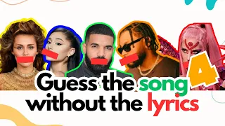 Audio quiz 4! Guess the popular song with the lyrics removed | 3 levels | #popquiz #musicquiz #quiz