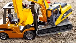[1시간] 중장비 자동차 장난감 구출놀이 포크레인 도와주기 Construction Car Toy for Kids Helps Excavator