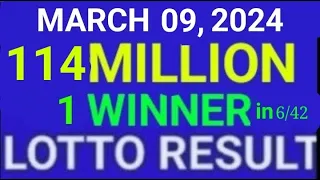 LOTTO RESULT TODAY MARCH 9 2024