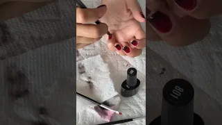 How to fix a chipped nail with tissue paper?!?! / black & red ombré nails