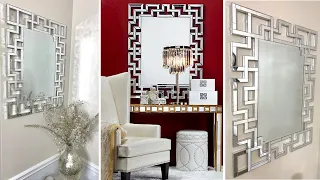 ZGALLERIE INSPIRED WALL MIRROR Using DOLLAR TREE Wood Blocks ~ D.I.Y. Home Decor