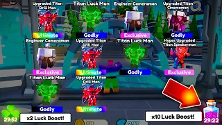 I GOT *NEW GODLY* with *EVIL LUCK BOOST*!!👀🤑🔥 - Toilet Tower Defense ST PATRICKS DAY UPDATE