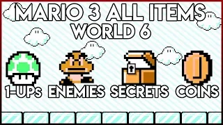 Super Mario Bros. 3 World 6 All Coins/Enemies/1ups/Secrets