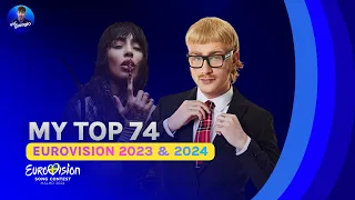 Eurovision 2023 & 2024: My Top 74 (COMBINED)