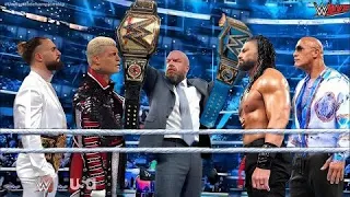 WWE 9 March 2024 Roman Reigns & The Rock vs Cody Rhodes & Seth Rollins Tag Team full Match