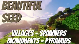 Best Minecraft Seed? Villages, Monuments and Awesome Biomes (Minecraft Seed Tour with Avomance)