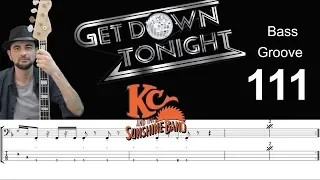 GET DOWN TONIGHT (KC & The Sunshine Band) How to Play Bass Groove Cover with Score & Tab Lesson