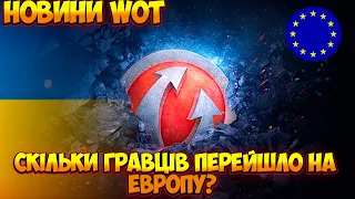 НОВИНИ WOT УКРАЇНСЬКОЮ | СКІЛЬКИ ГРАВЦІВ ВЖЕ ПЕРЕЙШЛО НА ЕВРО СЕРВЕРИ??? ТАКОЇ ЦИФРИ Я НЕ ОЧІКУВАВ