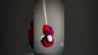 spiderman hanging car #crochet #handmade #amigurumi