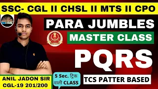 Jumbled Sentences with tricks || PQRS PART 01 for SSC CGL CHSL MTS CPO 2021-22 || BY ANIL JADON