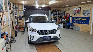 Hyundai Creta Меняем штатные линзы на бидиодные двухчиповые линзы Aozoom Black Warrior