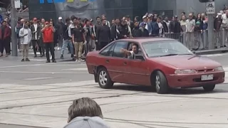 Car filmed driving erratically before mowing down pedestrians in Melbourne