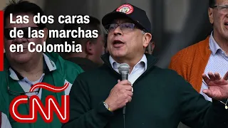 A favor y en contra de Petro, las dos caras de las marchas en Colombia