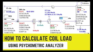 How to calculate Coil load by using Psychometric Analyzer