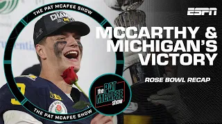 J.J.'s a DAWG! - McCarthy & Michigan take down Alabama in the Rose Bowl 🏈 | The Pat McAfee Show