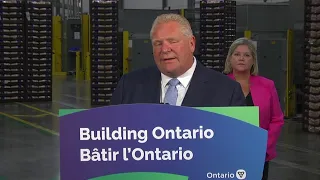 Premier Ford makes an announcement in Hannon | January 12